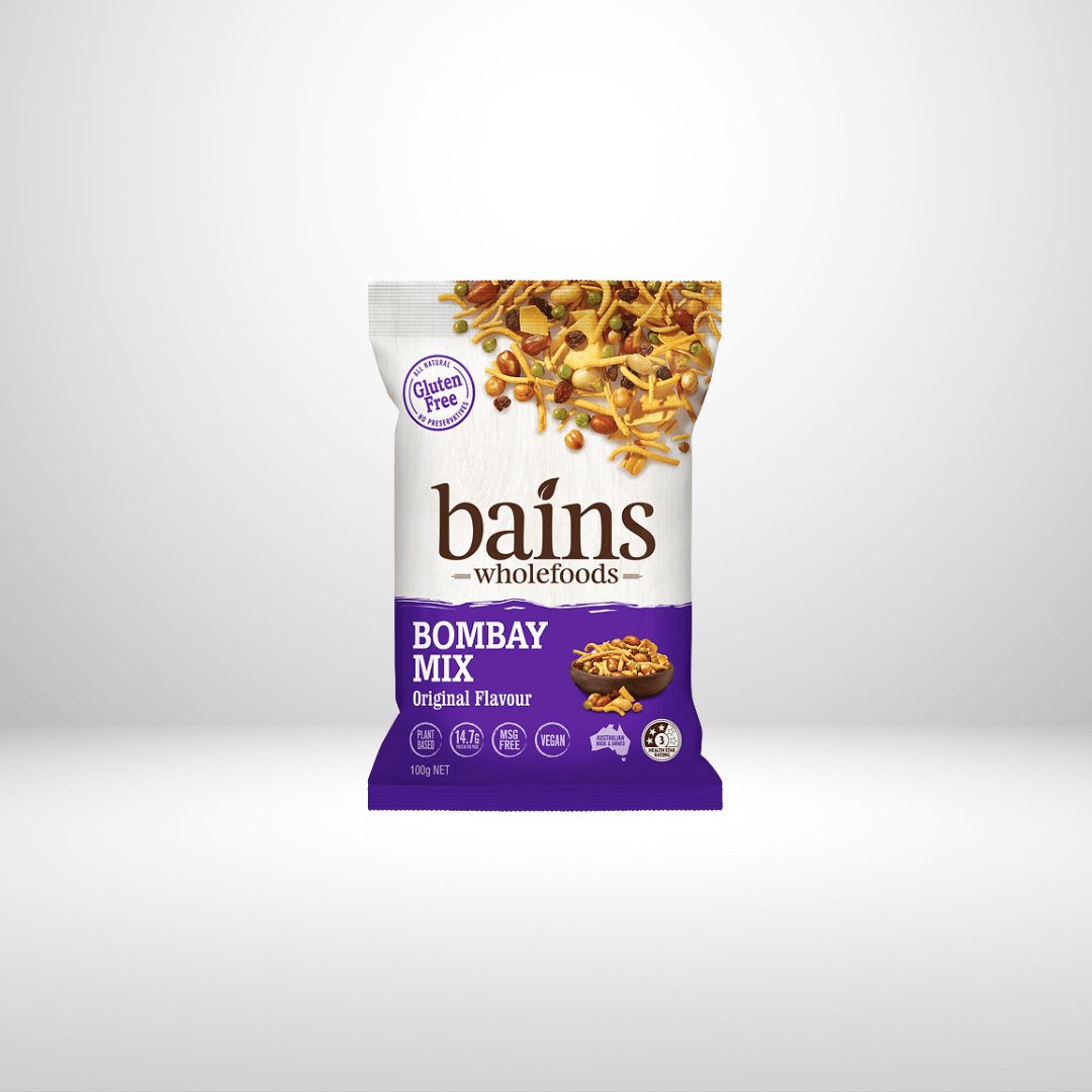 Bains Wholefoods Bombay Mix 100g (DF, GF, V, VE) - Healthy Belly Hampers