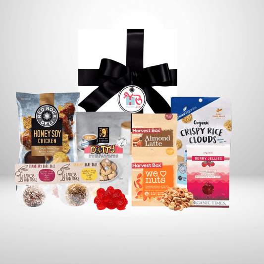 Gluten Free Snack Attack - Healthy Belly Hampers - pure indulgence - birthday hampers - gift hampers - gift hampers melbourne - gift hampers australia - organic hampers -vegan hampers - gluten free hampers - birthday hampers -anniversary hampers - wedding hampers - alcohol hampers