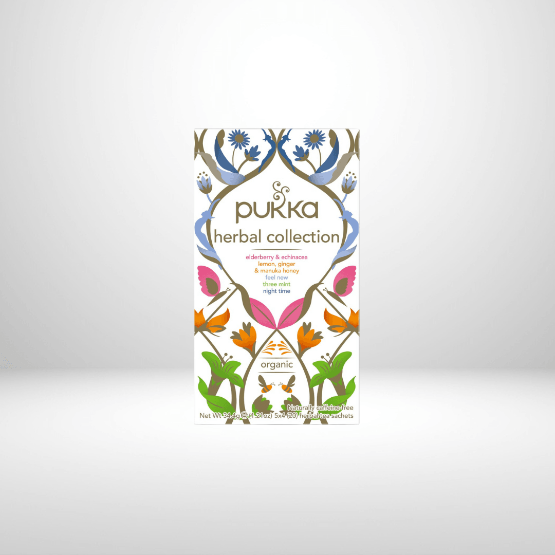 Pukka Herbal Collection Tea Bags - Organic, Dairy Free, Gluten Free, Vegan, Vegetarian.  A 20 pack selection of 5 Pukka Herbs Best Sellers.