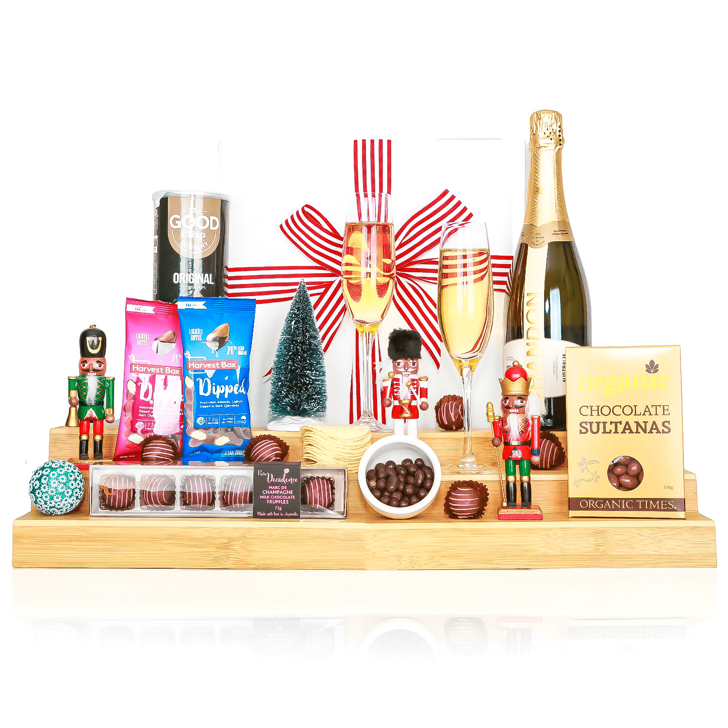 Chocolate & Champagne for Christmas - Healthy Belly Hampers - pure indulgence - birthday hampers - gift hampers - gift hampers melbourne - gift hampers australia - organic hampers -vegan hampers - gluten free hampers - birthday hampers -anniversary hampers - wedding hampers - alcohol hampers