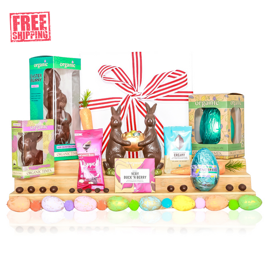 Easter Chocolate Hamper - Healthy Belly Hampers - pure indulgence - birthday hampers - gift hampers - gift hampers melbourne - gift hampers australia - organic hampers -vegan hampers - gluten free hampers - birthday hampers -anniversary hampers - wedding hampers - alcohol hampers